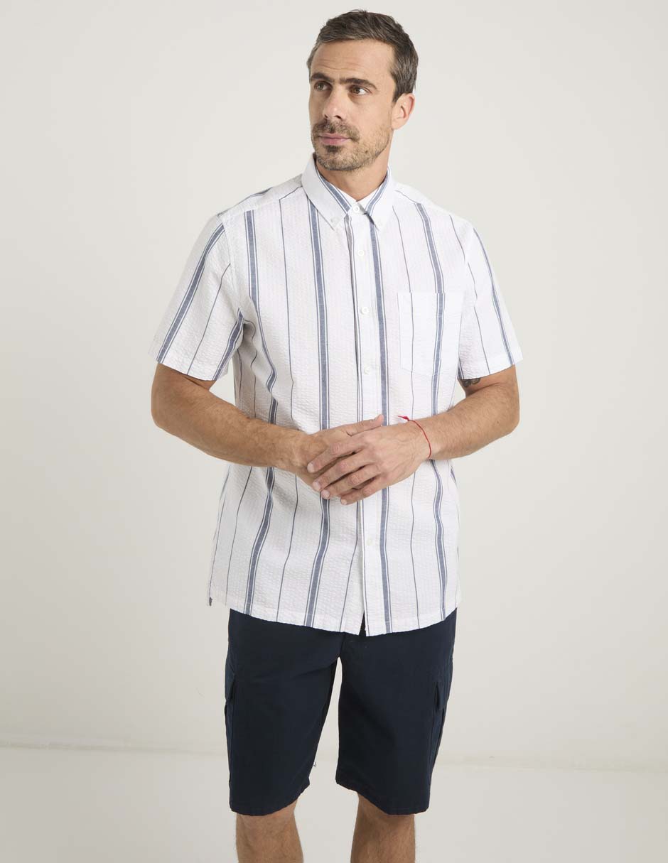 Camisa casual de algodón manga corta para hombre Camisa casual de algodón manga corta para hombre