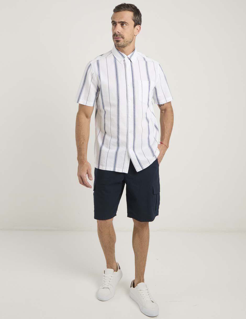 Camisa casual de algodón manga corta para hombre 4