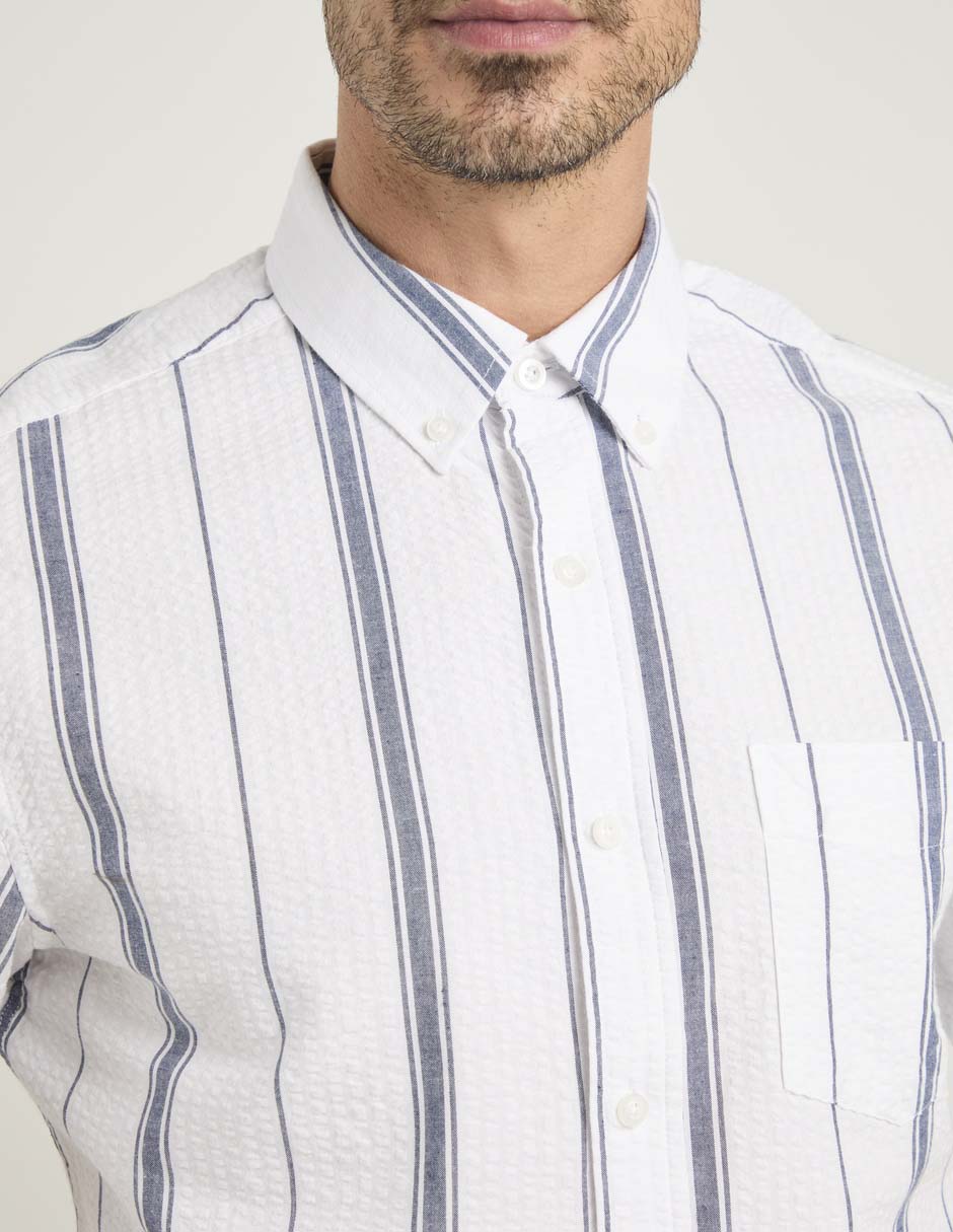 Camisa casual de algodón manga corta para hombre 3