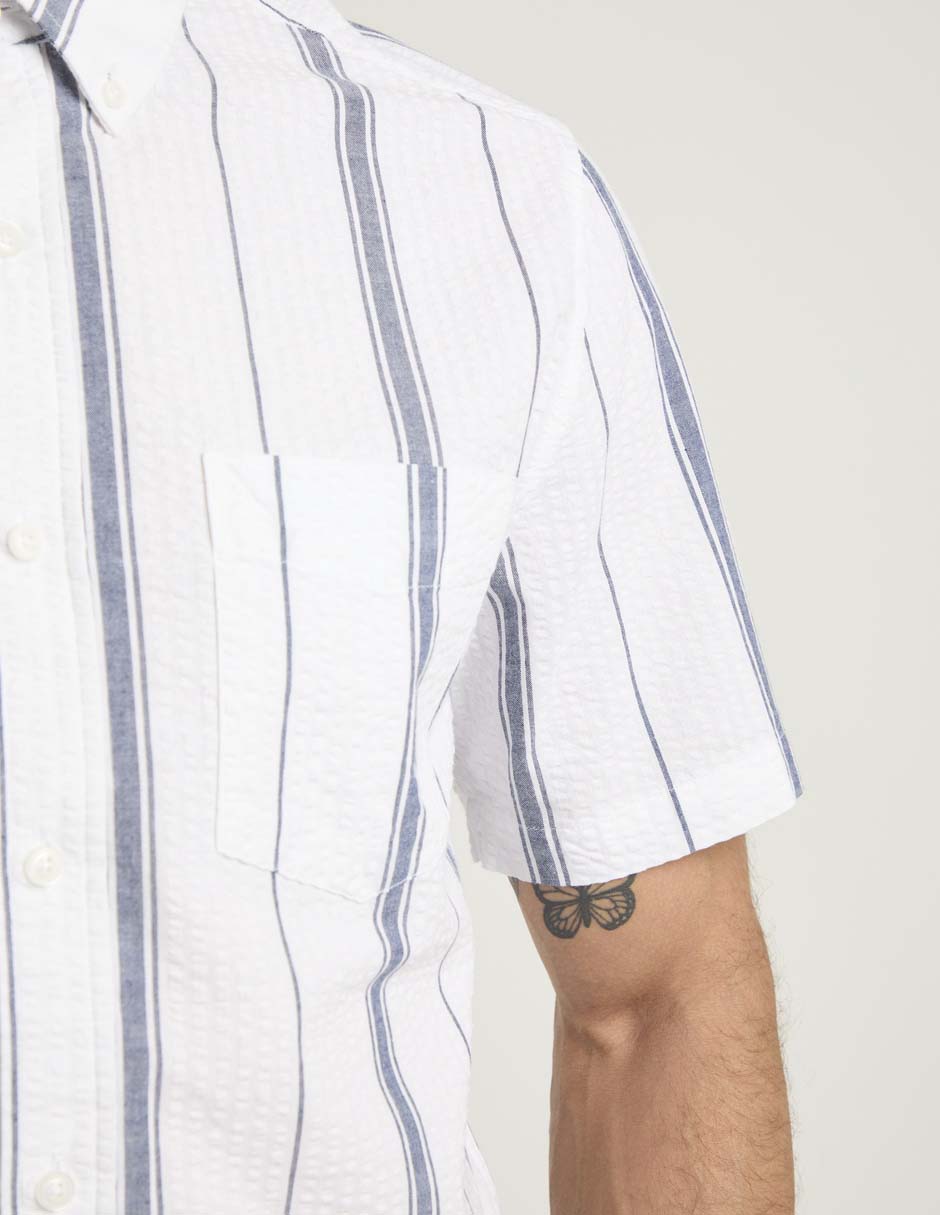 Camisa casual de algodón manga corta para hombre 2