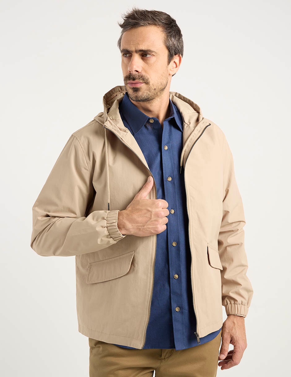 Chamarra parka capucha y bolsa para hombre Chamarra parka capucha y bolsa para hombre