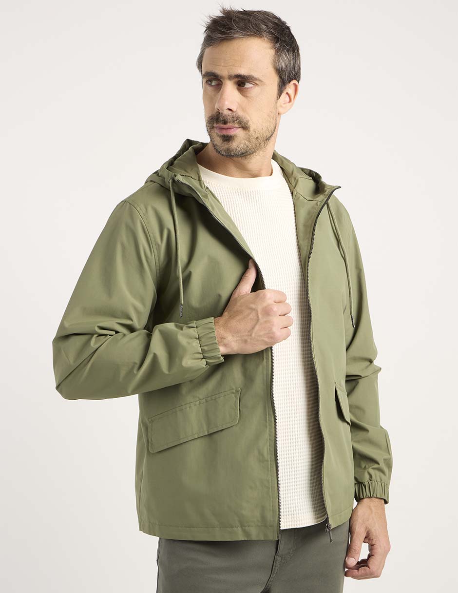 Chamarra parka capucha y bolsa para hombre 5