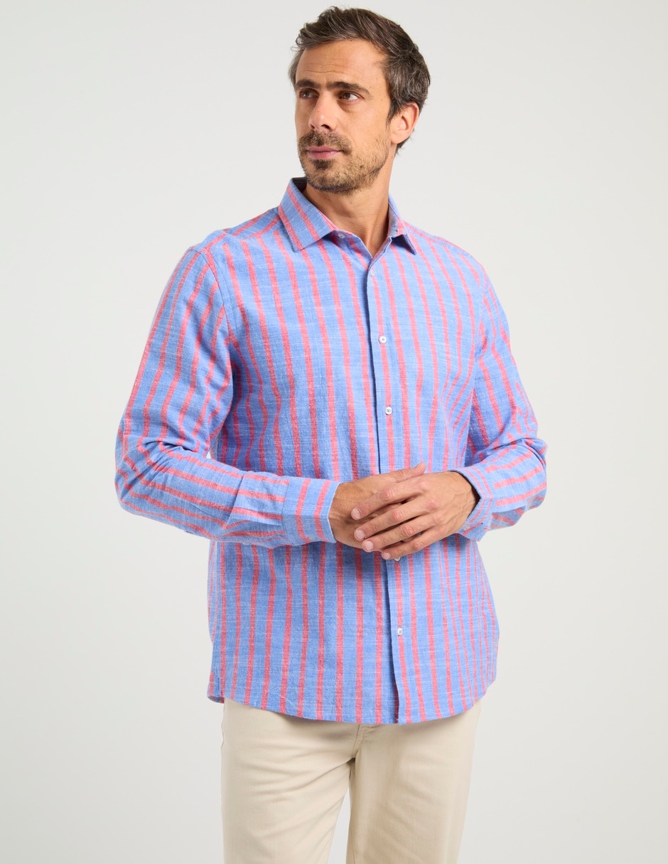 Camisa casual de algodón manga larga para hombre 5