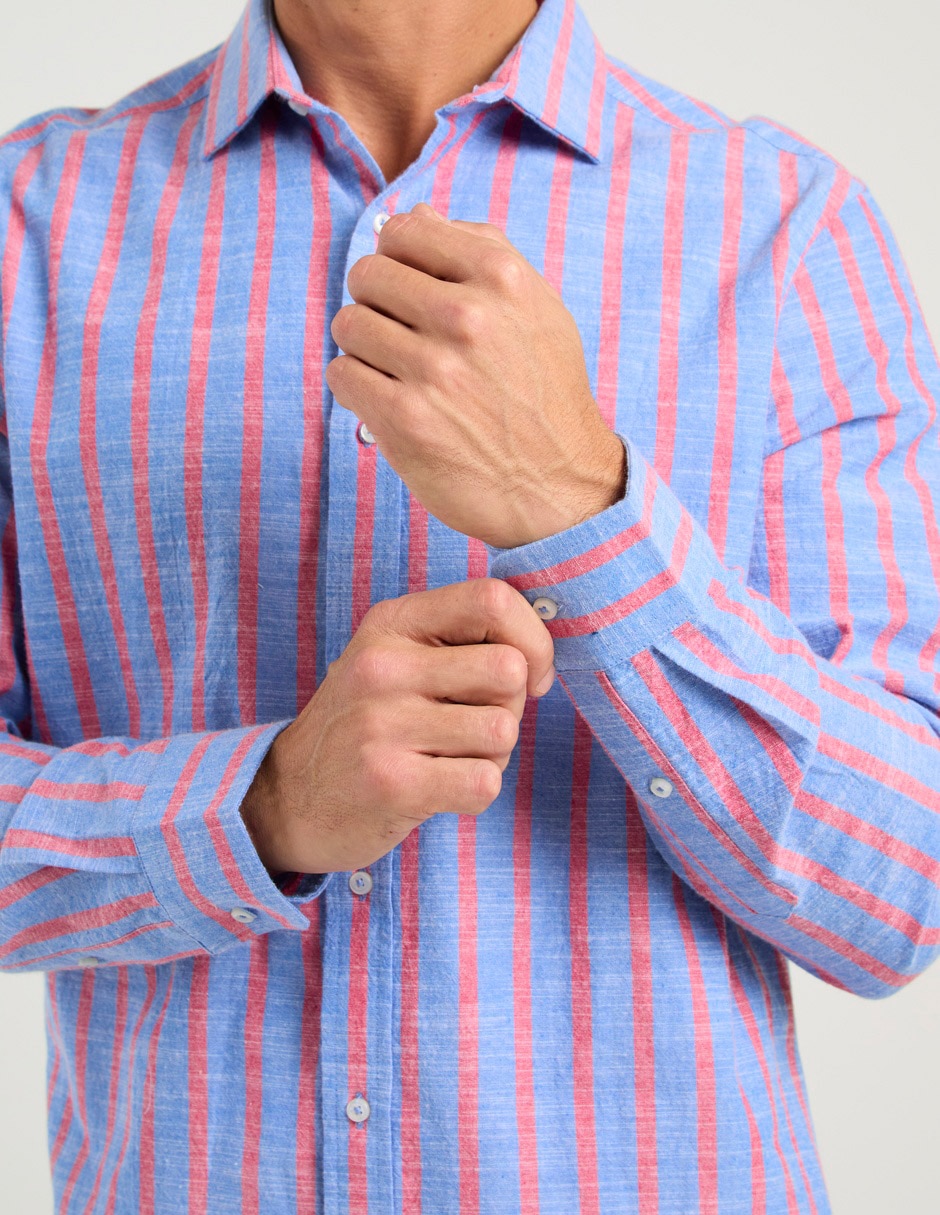Camisa casual de algodón manga larga para hombre 2