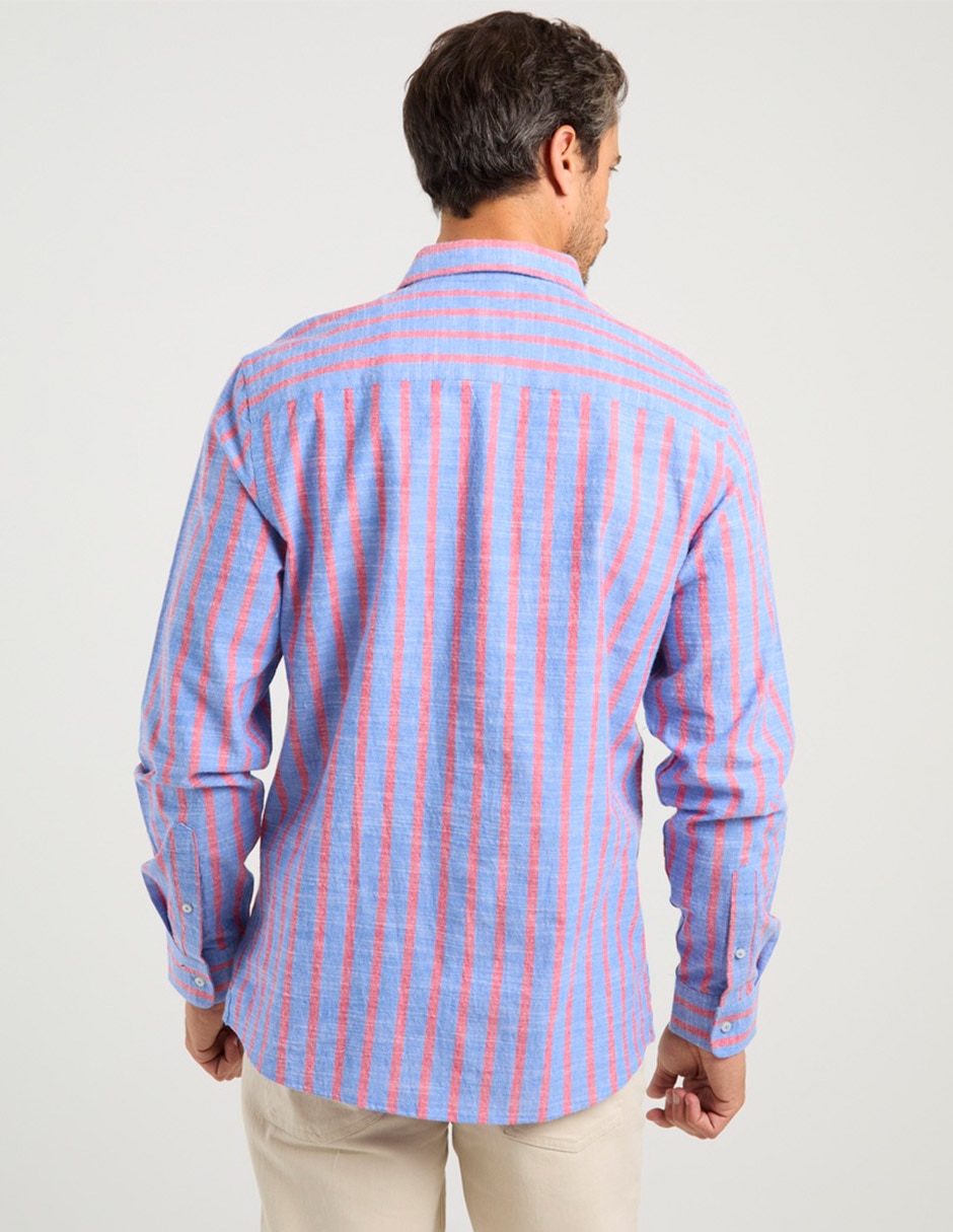 Camisa casual de algodón manga larga para hombre 6