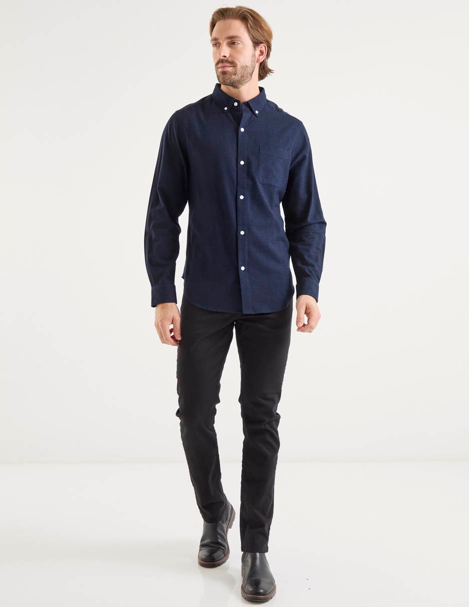 Camisa casual manga larga para hombre 3
