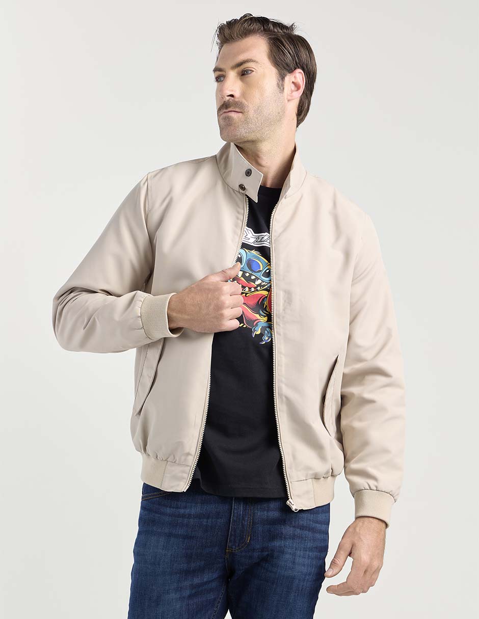 Chamarra casual con bolsillos para hombre
