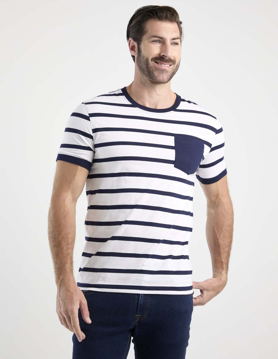 Playera weekend cuello redondo para hombre