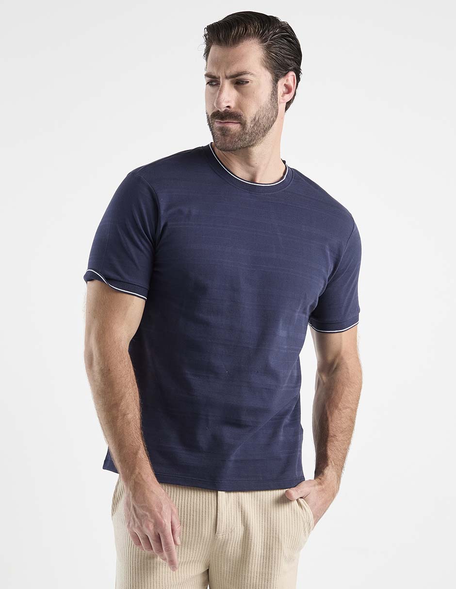 Playera weekend cuello redondo para hombre