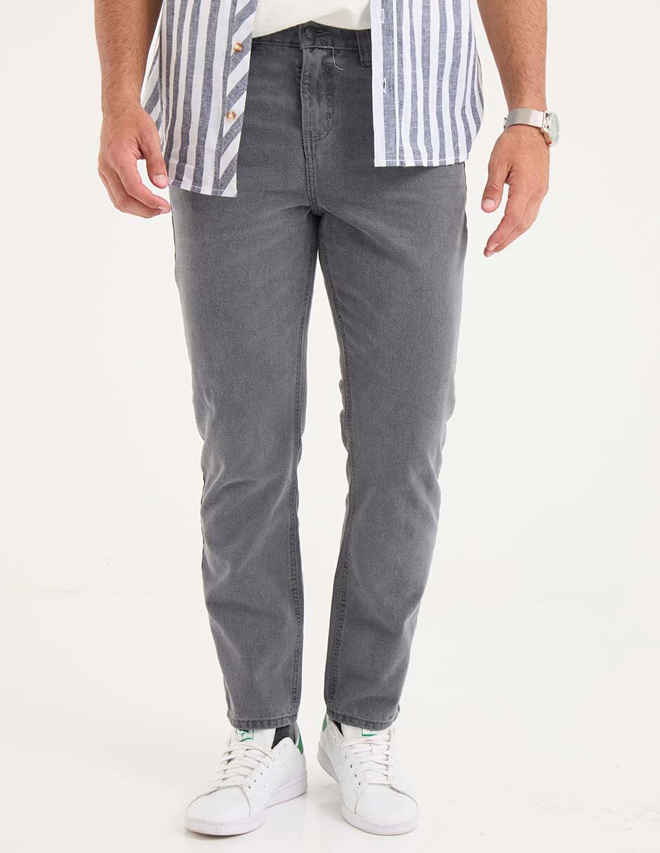 Jeans slim lavado obscuro para hombre