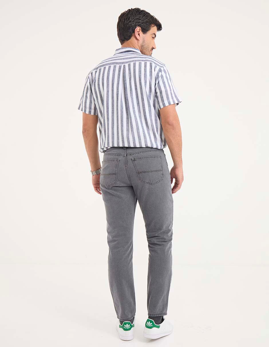 Jeans slim lavado obscuro para hombre 5