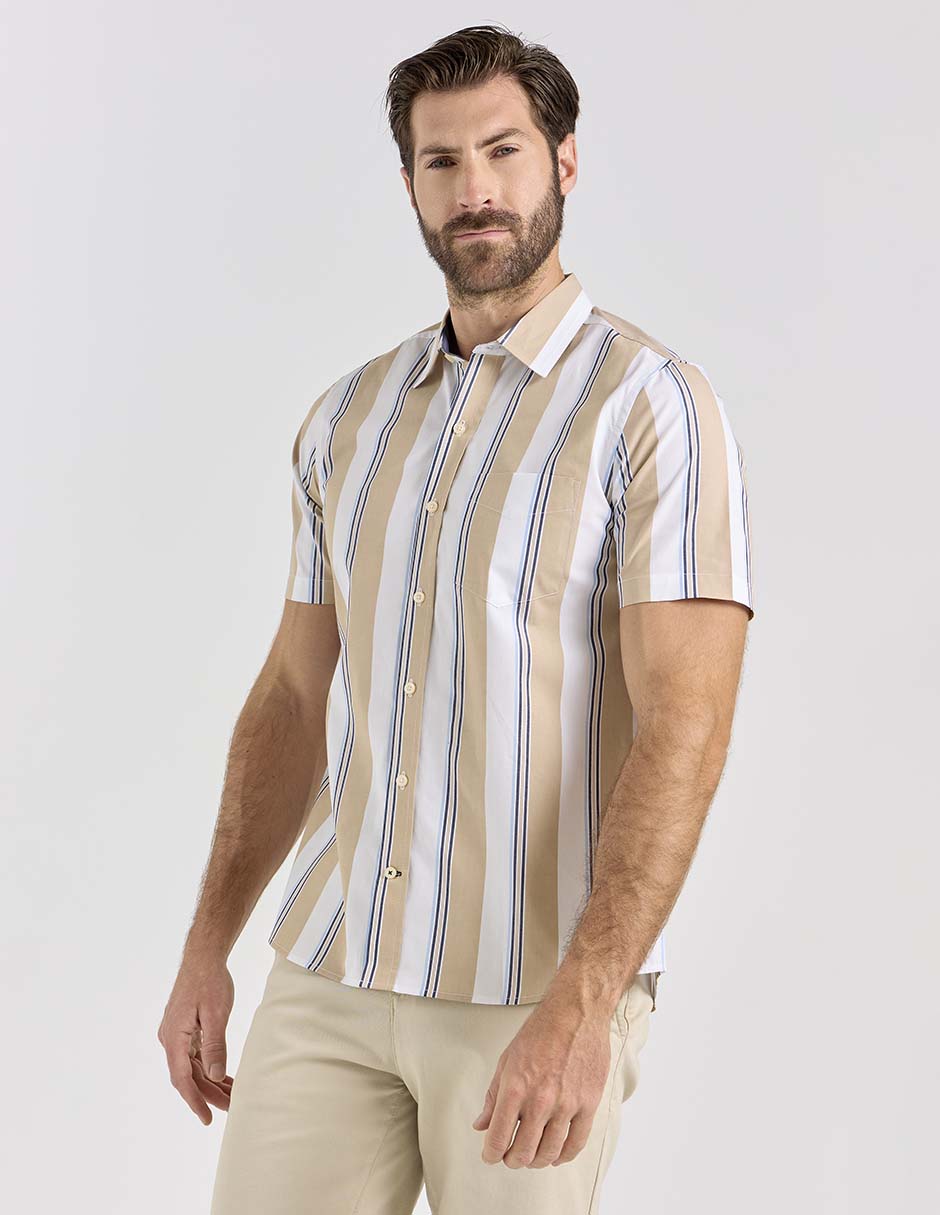 Camisa casual de algodón manga corta para hombre Camisa casual de algodón manga corta para hombre