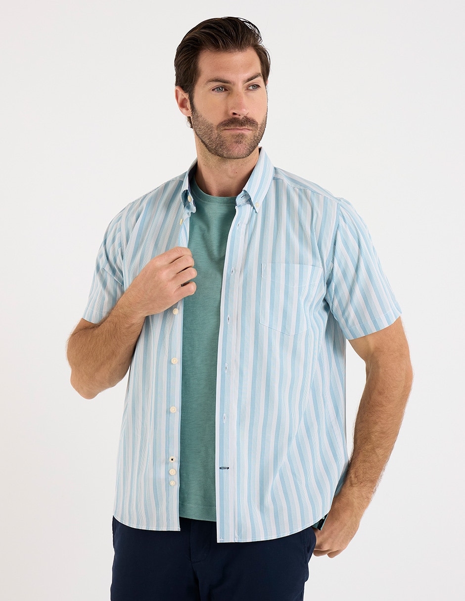 Camisa casual manga corta para hombre
