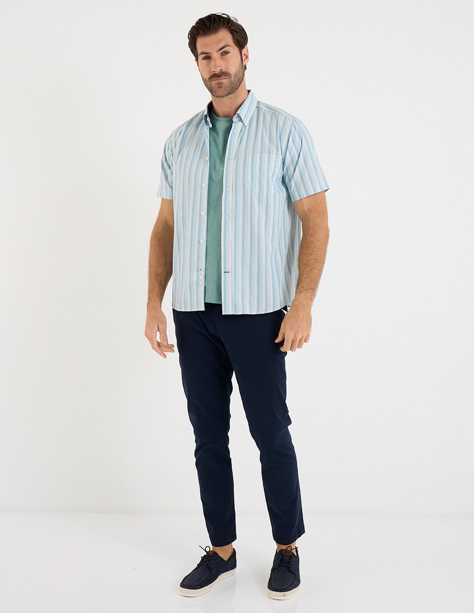 Camisa casual manga corta para hombre