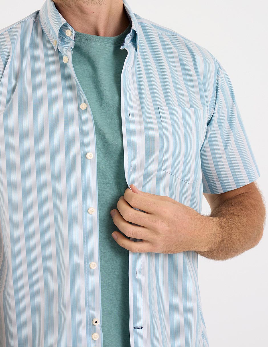 Camisa casual manga corta para hombre