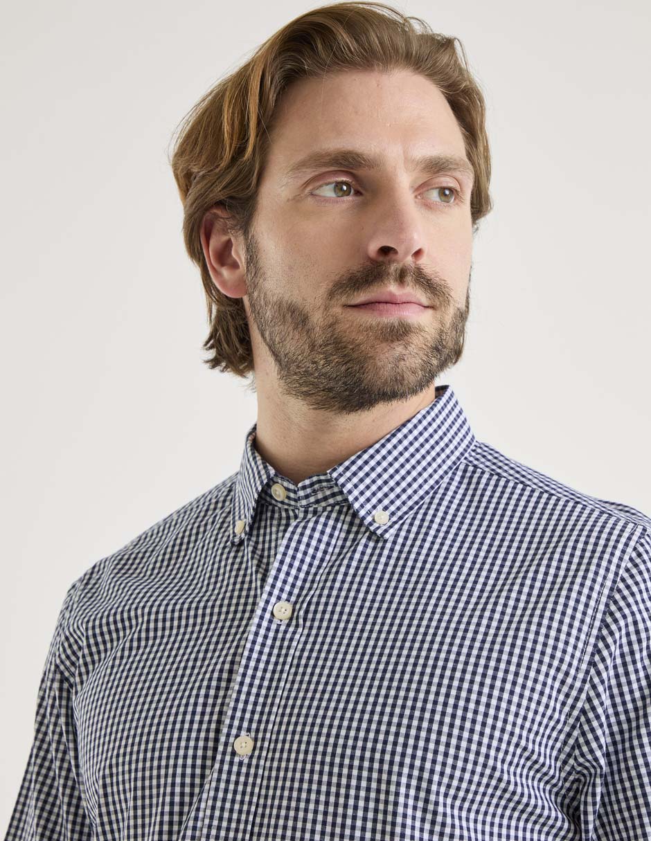 Camisa casual manga larga para hombre