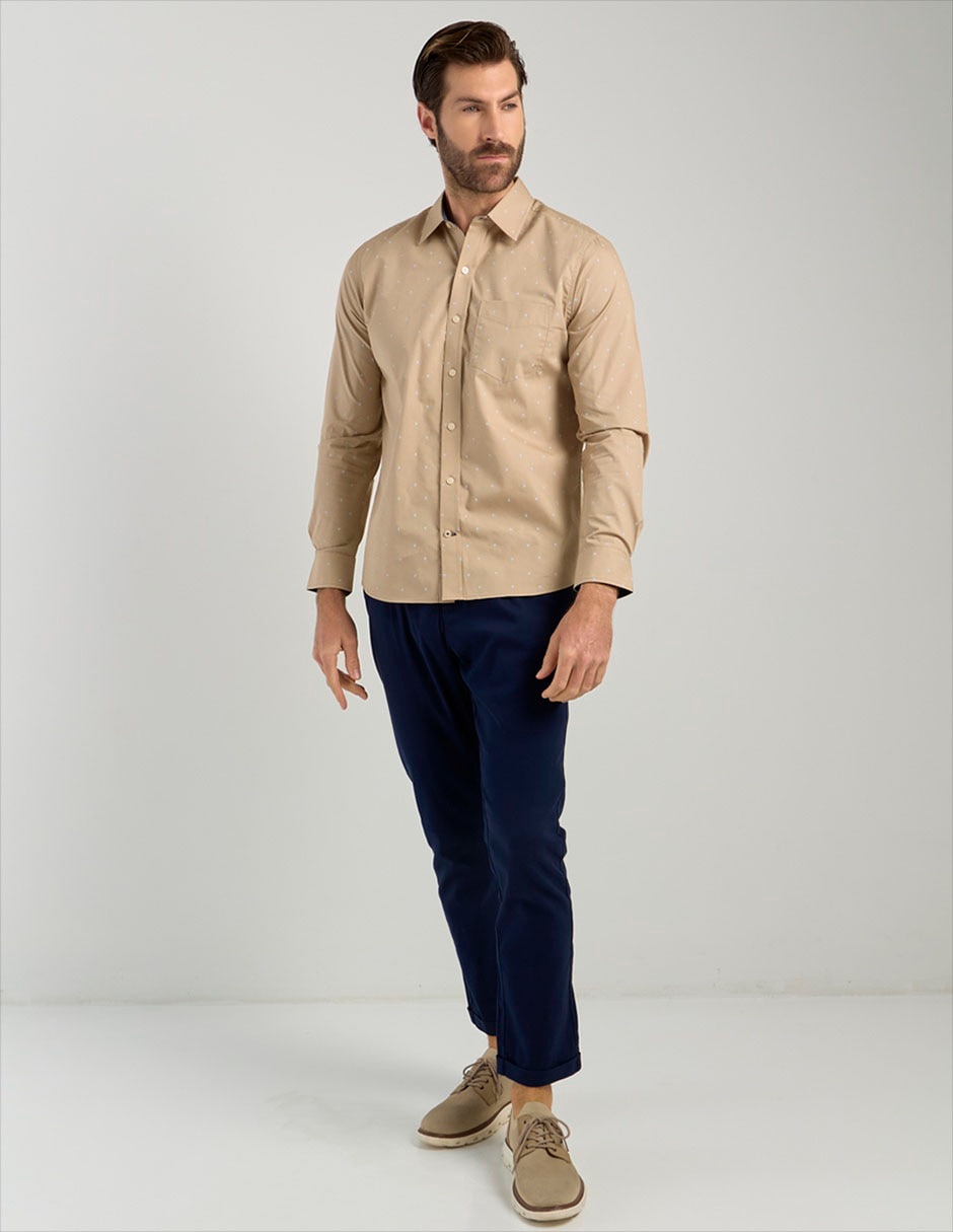 Camisa casual de algodón manga larga para hombre 3