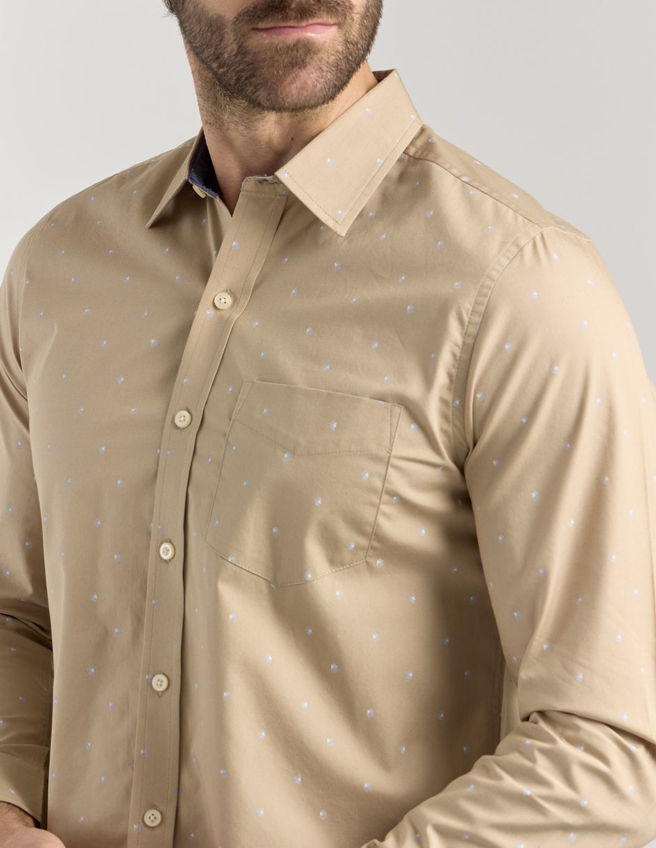 Camisa casual de algodón manga larga para hombre 2