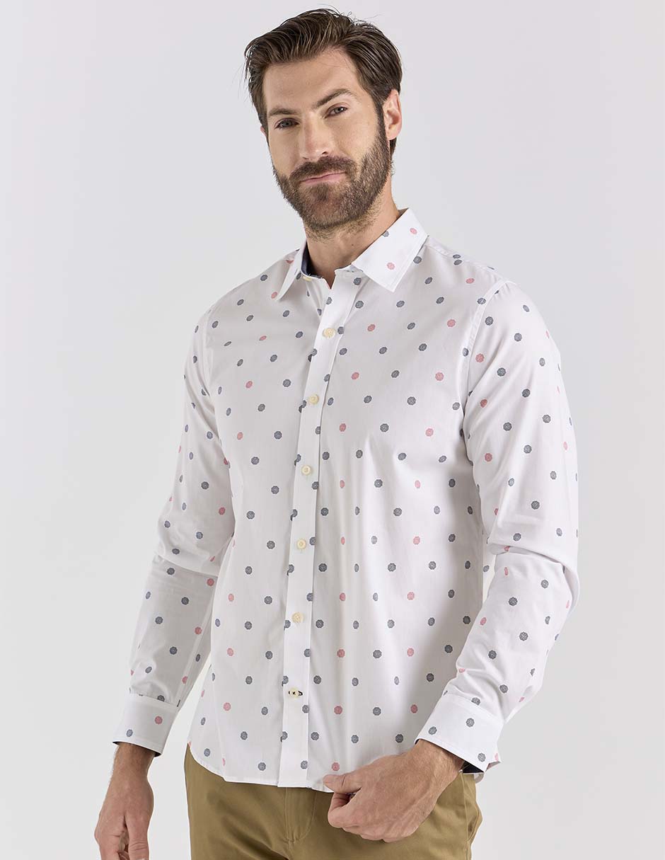 Camisa casual de algodón manga larga para hombre Camisa casual de algodón manga larga para hombre