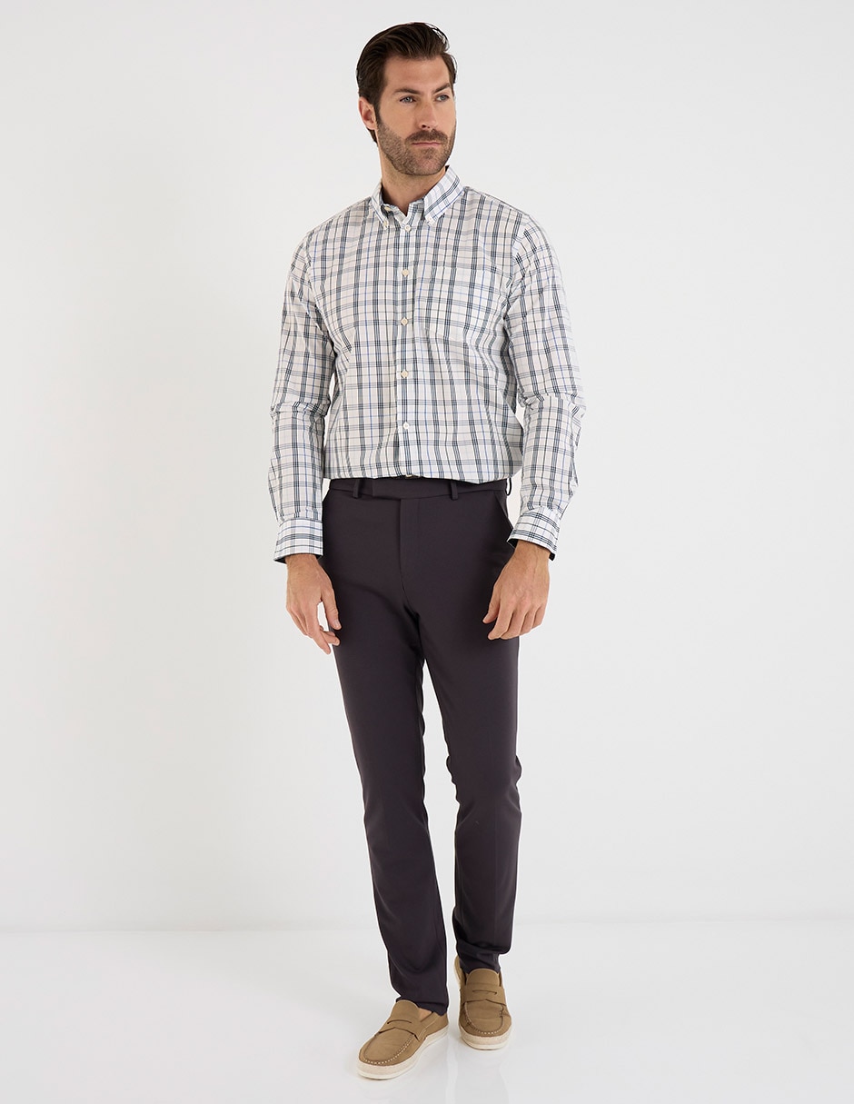 Camisa casual manga larga para hombre