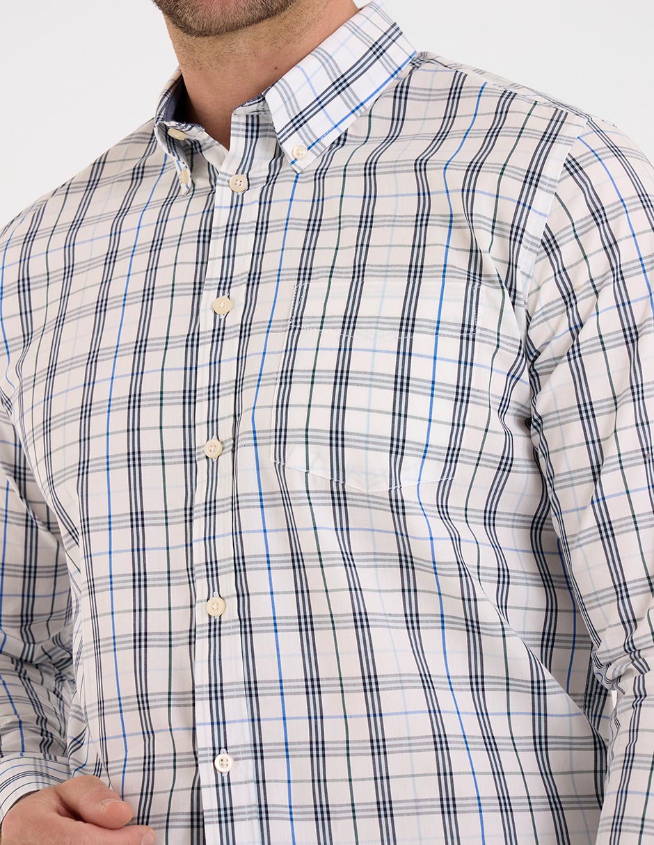 Camisa casual manga larga para hombre