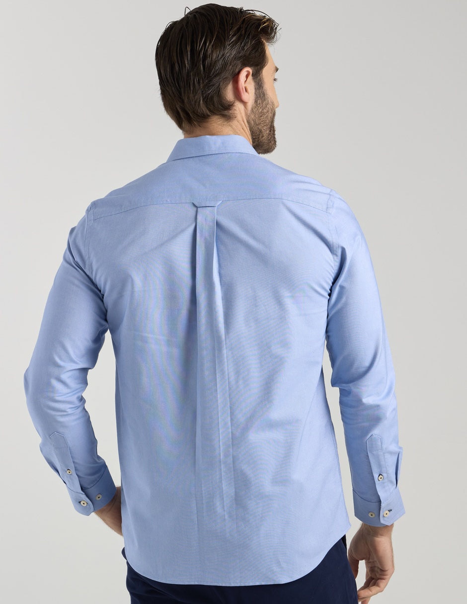 Camisa business casual de algodón manga larga para hombre 4