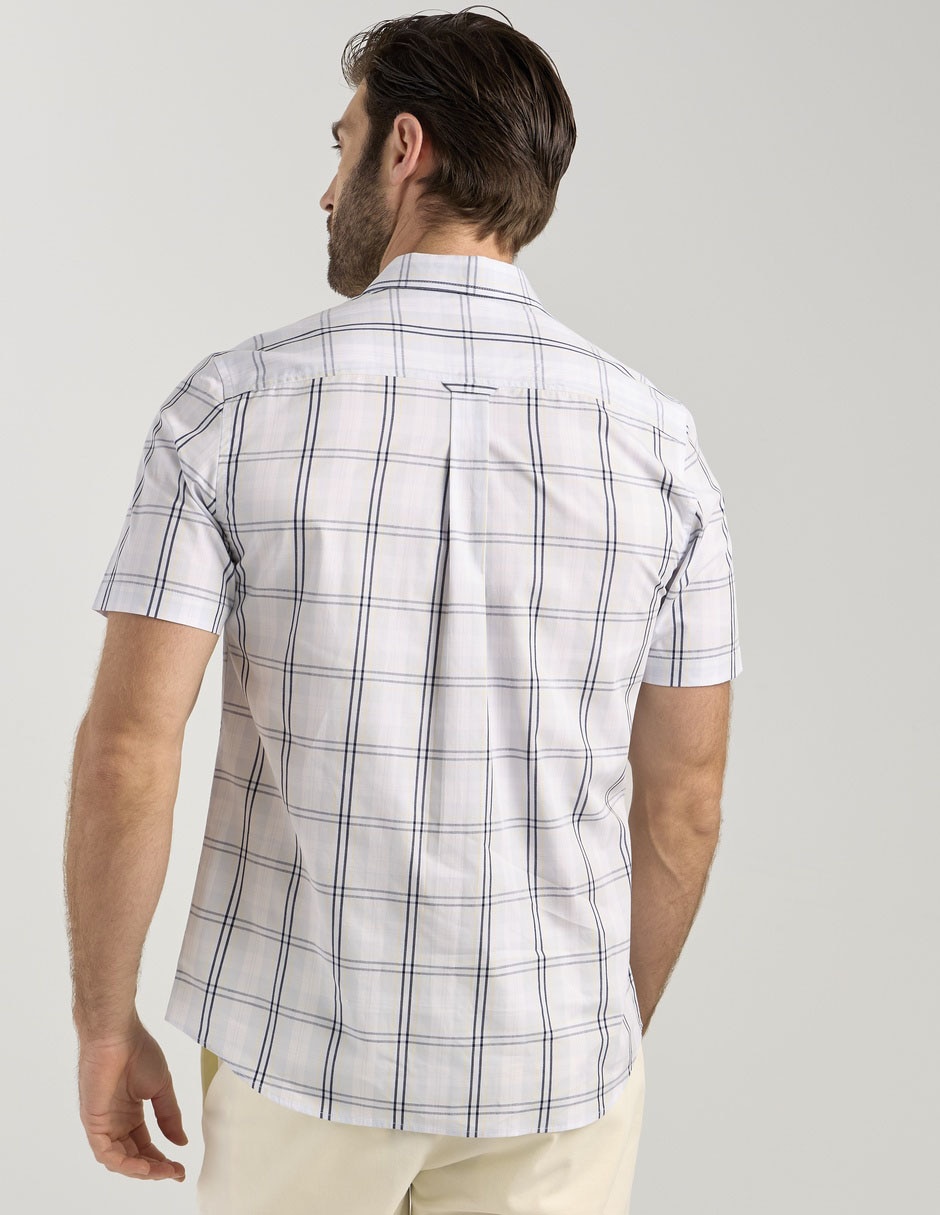 Camisa casual de algodón manga corta para hombre