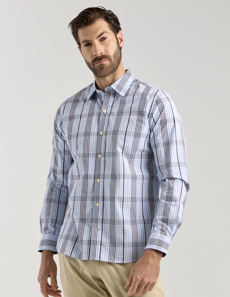 Camisa casual manga larga para hombre