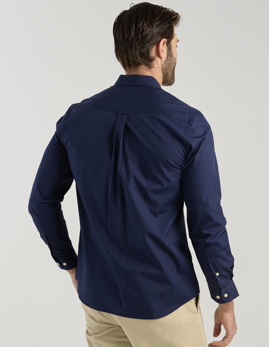 Camisa business casual de algodón manga larga para hombre 4