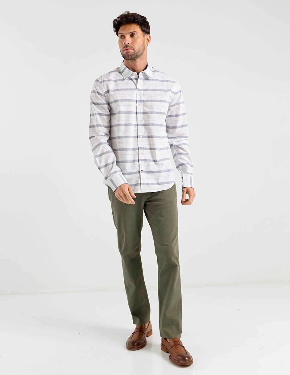 Camisa casual manga larga para hombre 3