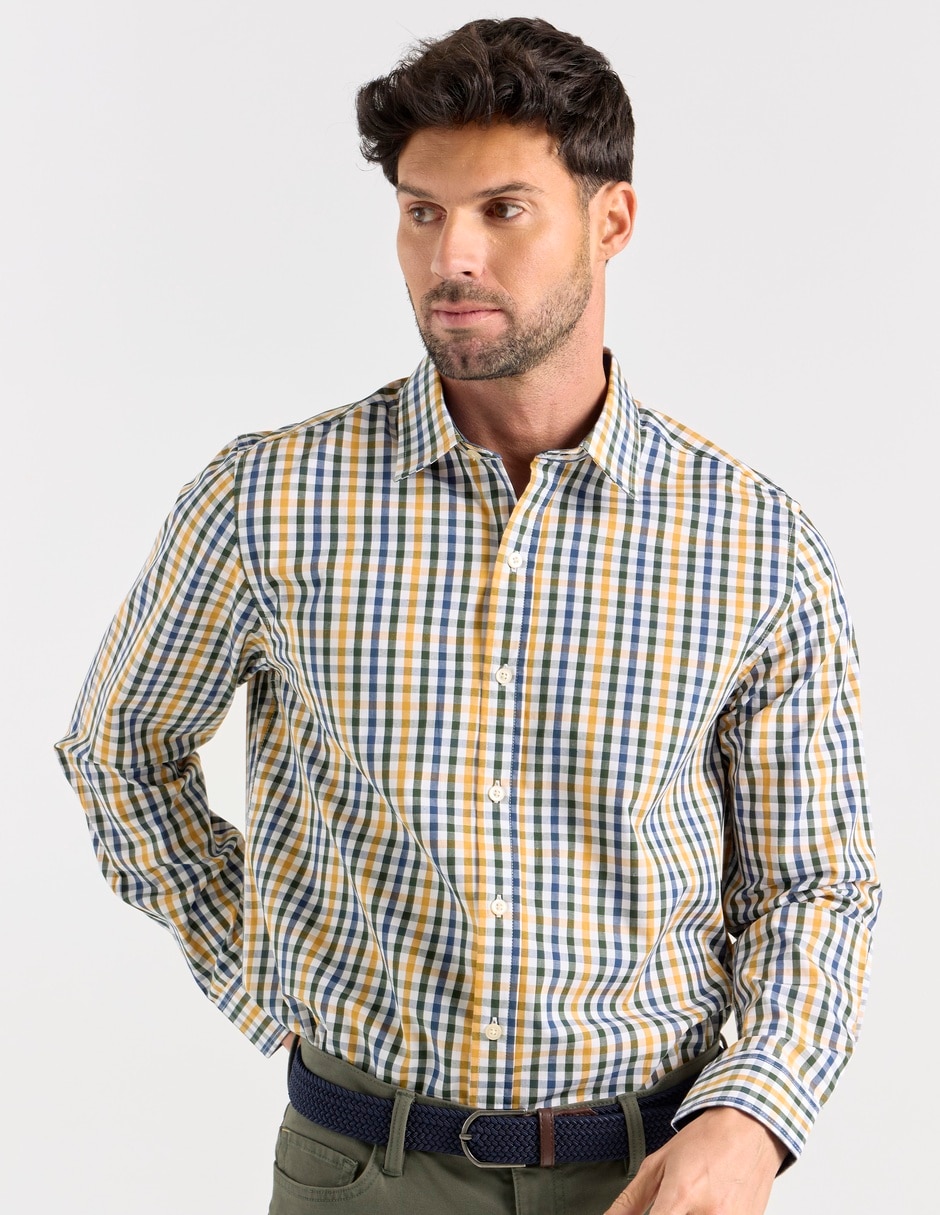 Camisa casual de algodón manga larga para hombre Camisa casual de algodón manga larga para hombre