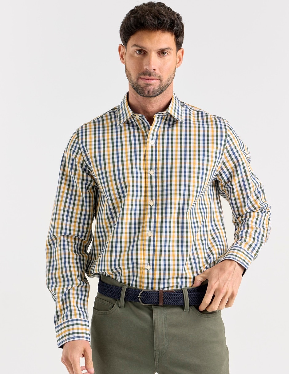Camisa casual de algodón manga larga para hombre 5