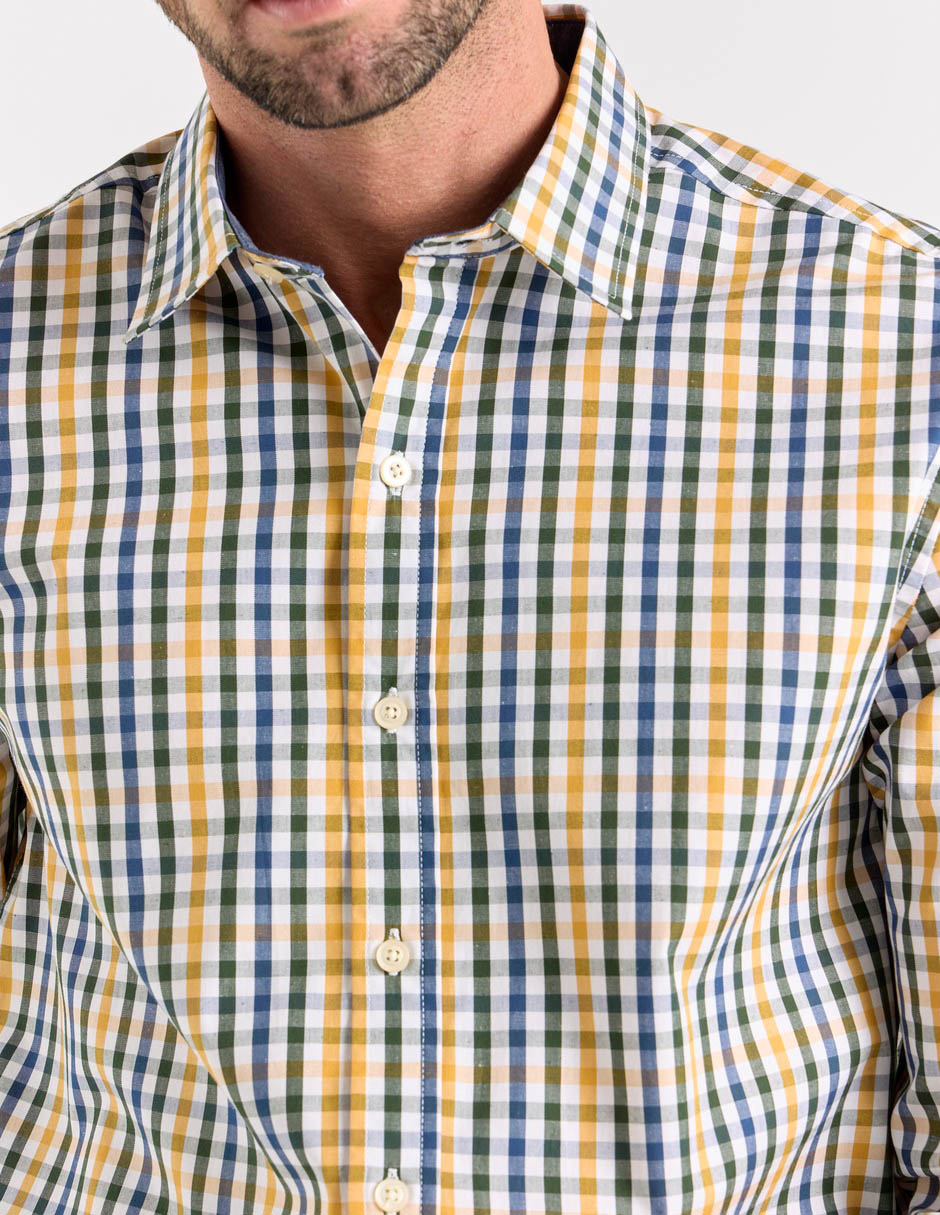 Camisa casual de algodón manga larga para hombre 3