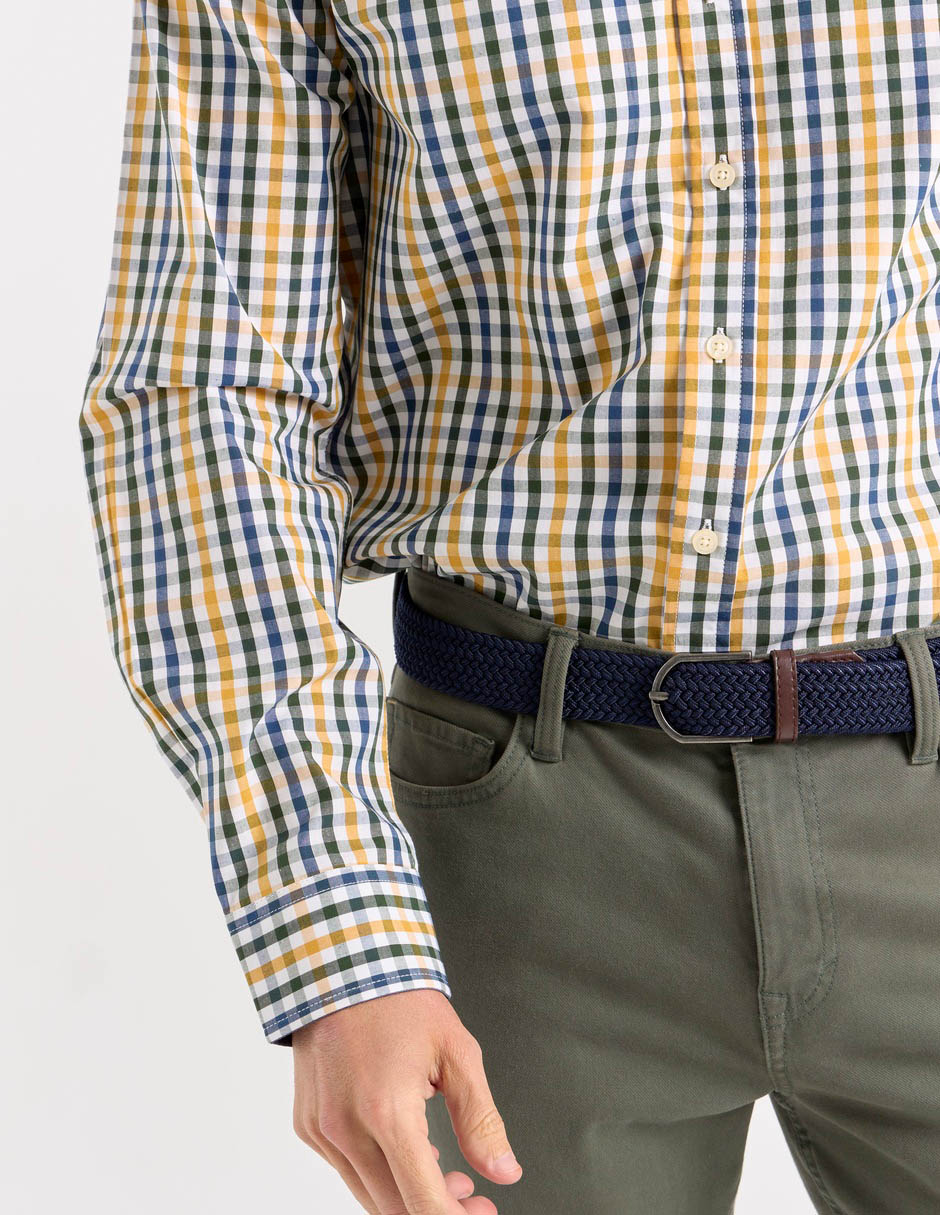 Camisa casual de algodón manga larga para hombre 2