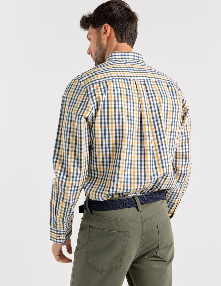 Camisa casual de algodón manga larga para hombre 6