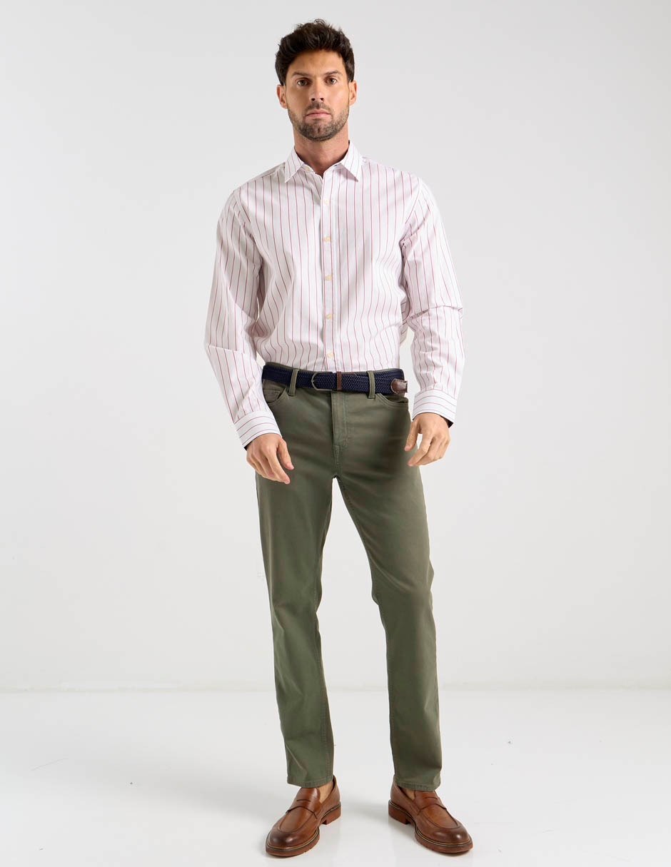 Camisa casual manga larga para hombre