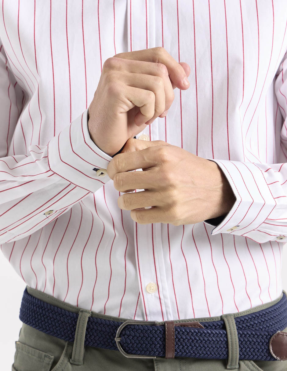Camisa casual manga larga para hombre