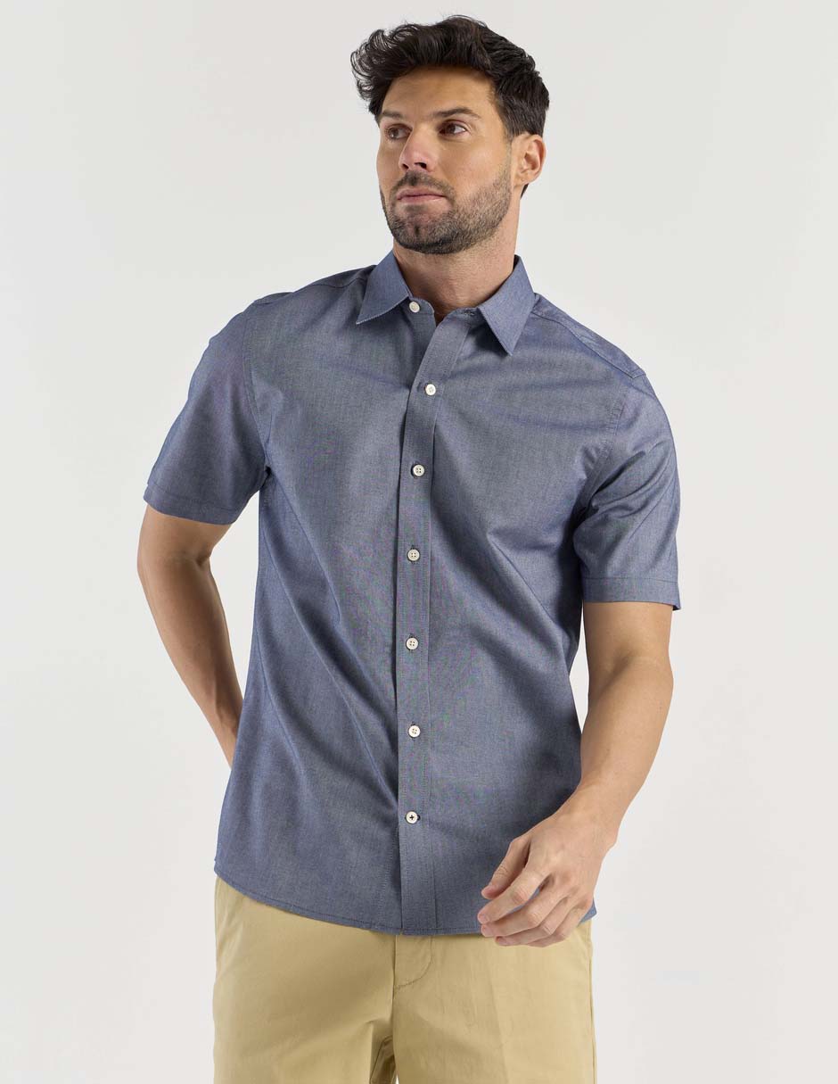 Camisa casual manga corta para hombre