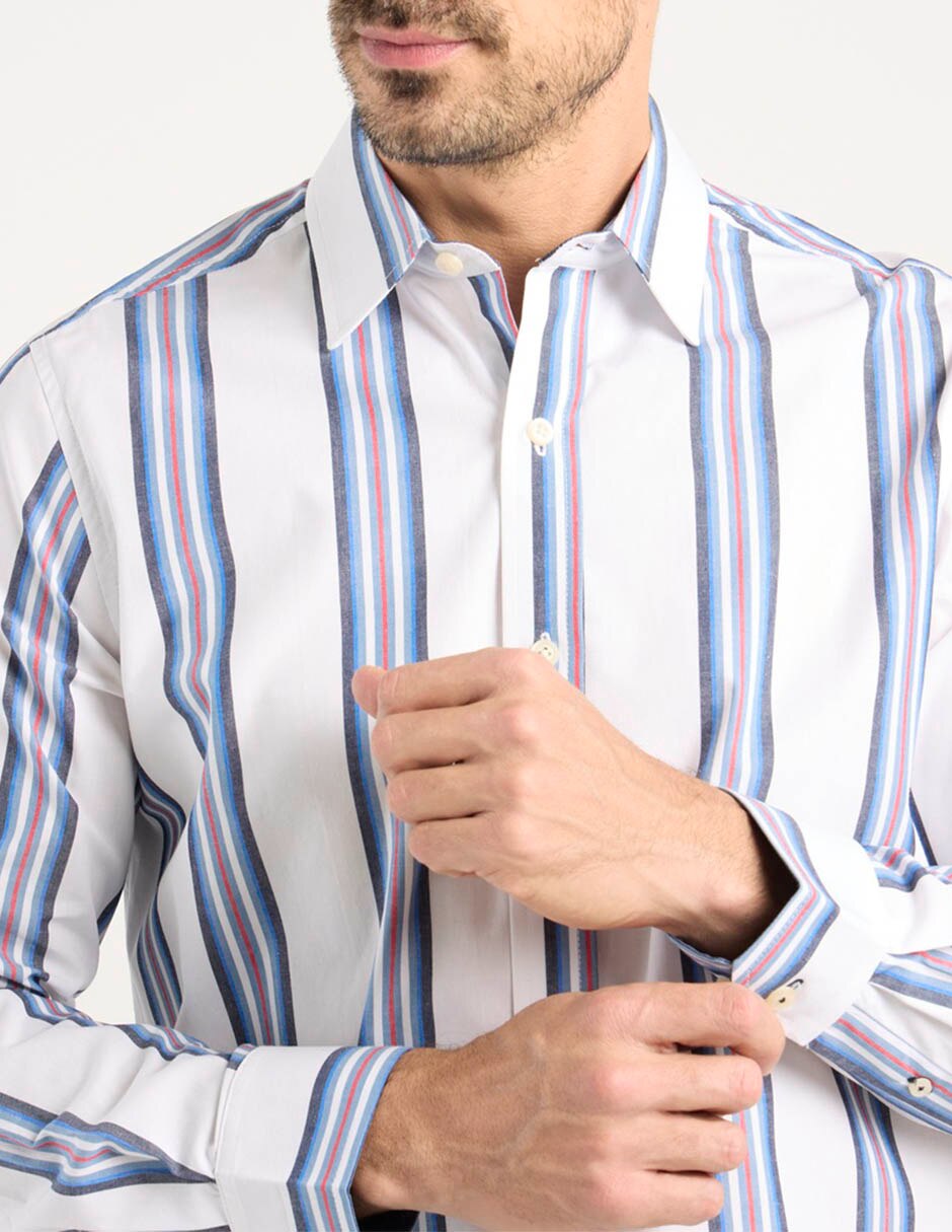Camisa casual manga larga para hombre 4
