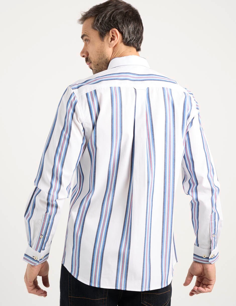 Camisa casual manga larga para hombre 6