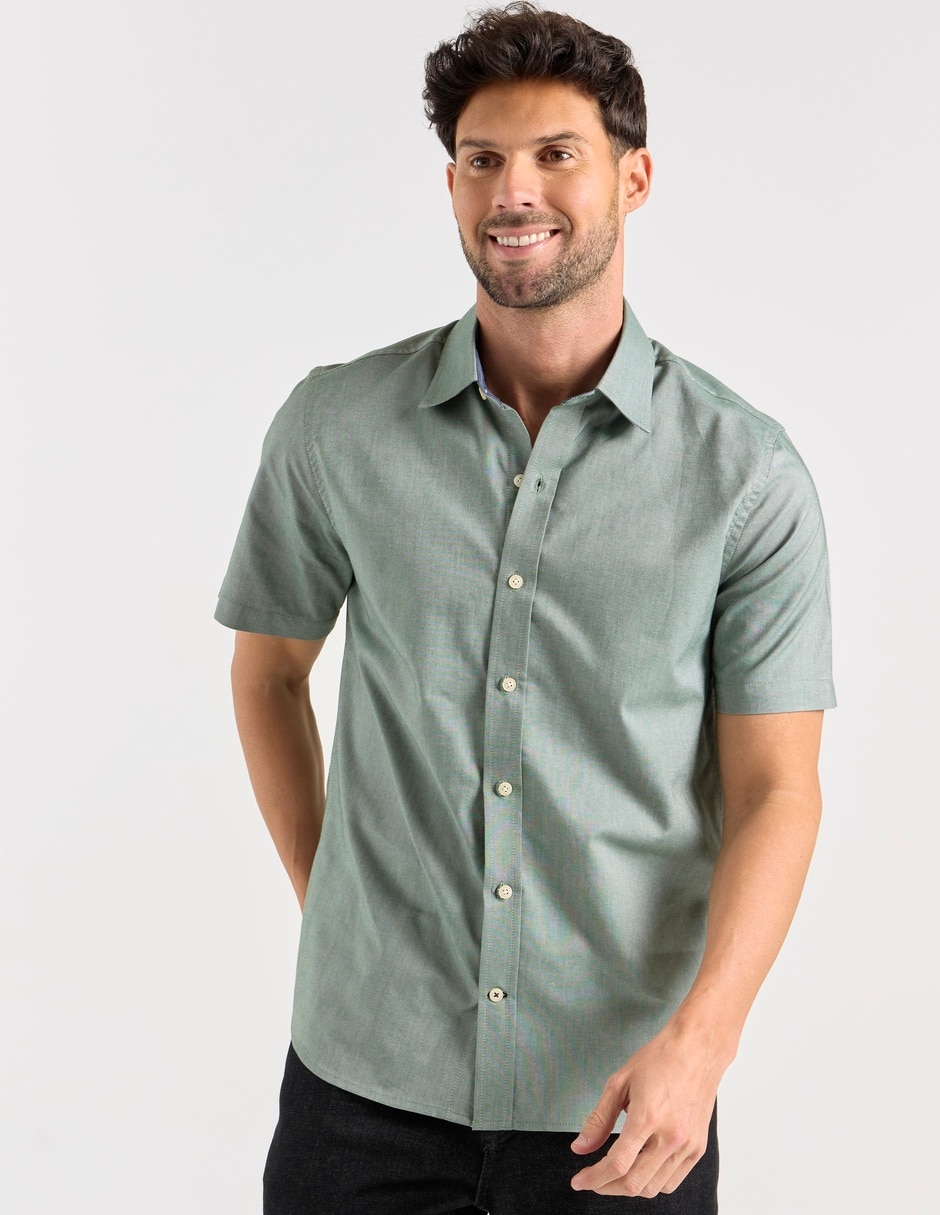 Camisa casual de algodón manga larga para hombre Camisa casual de algodón manga larga para hombre