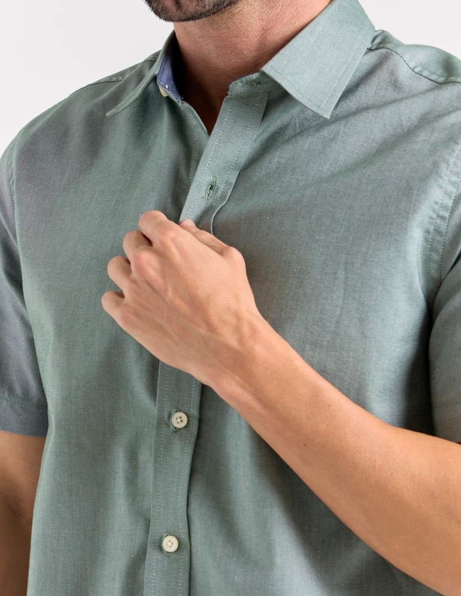 Camisa casual de algodón manga larga para hombre 3