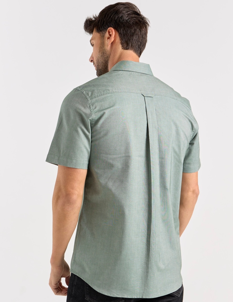 Camisa casual de algodón manga larga para hombre 6