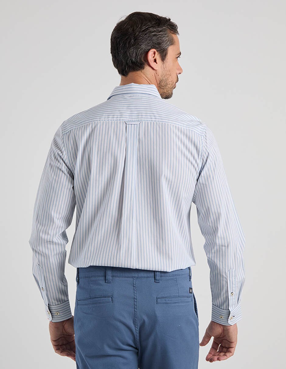 Camisa casual manga larga para hombre 6
