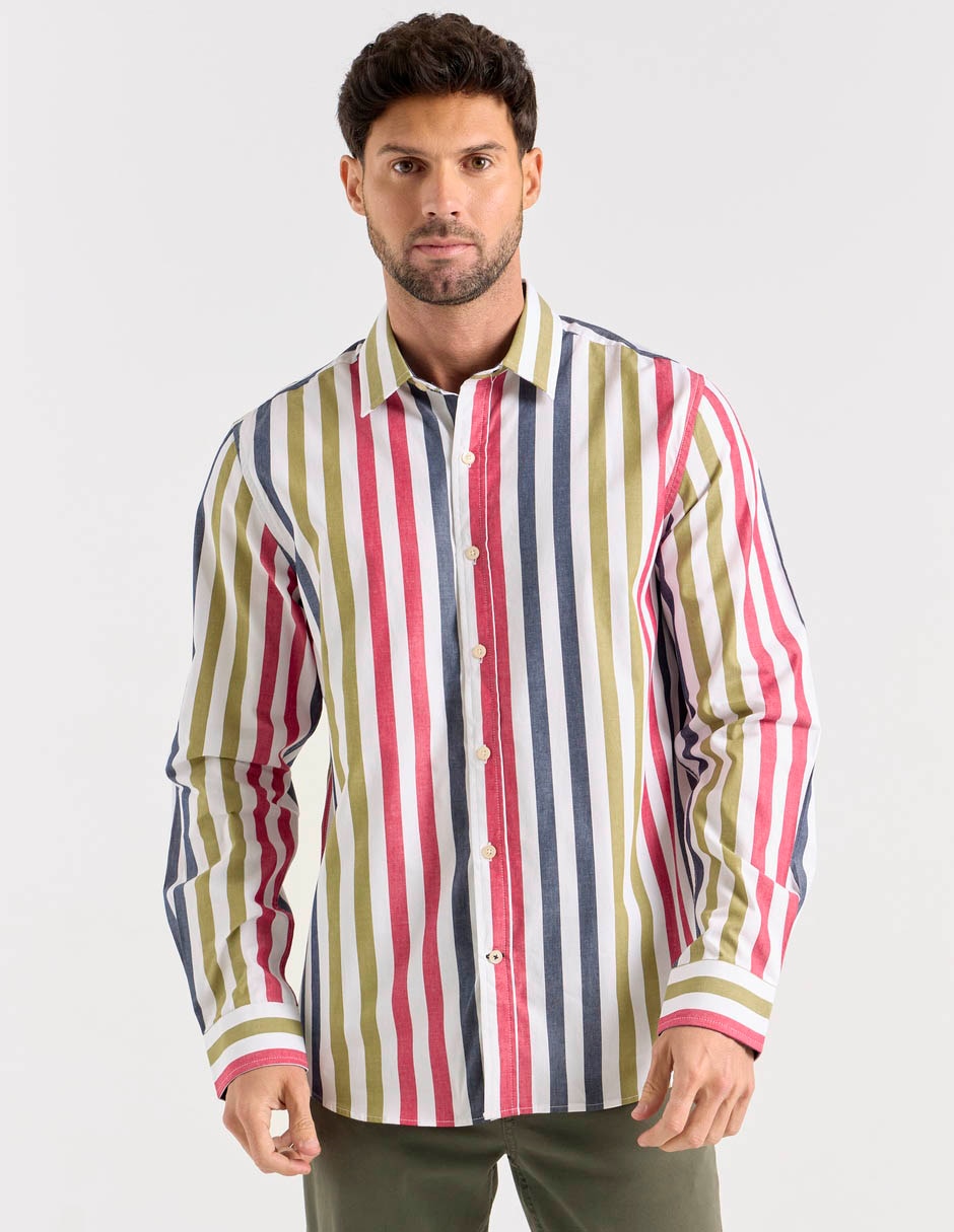 Camisa casual manga larga para hombre 2