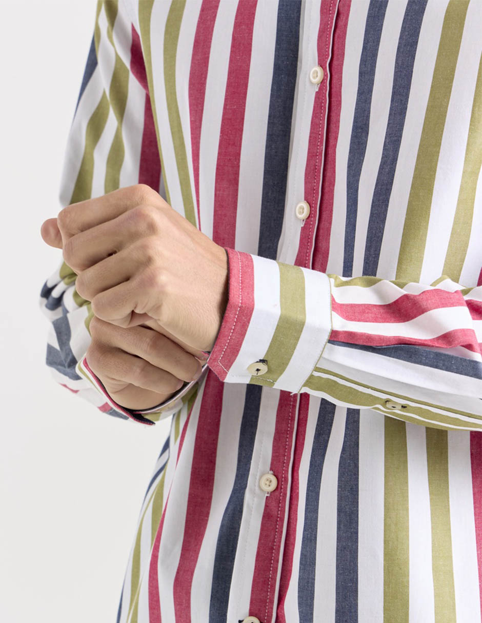 Camisa casual manga larga para hombre