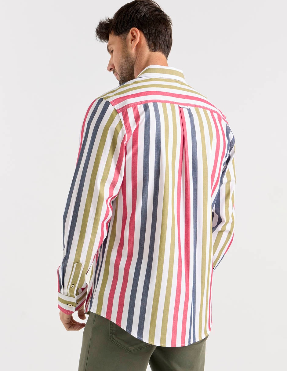 Camisa casual manga larga para hombre 6