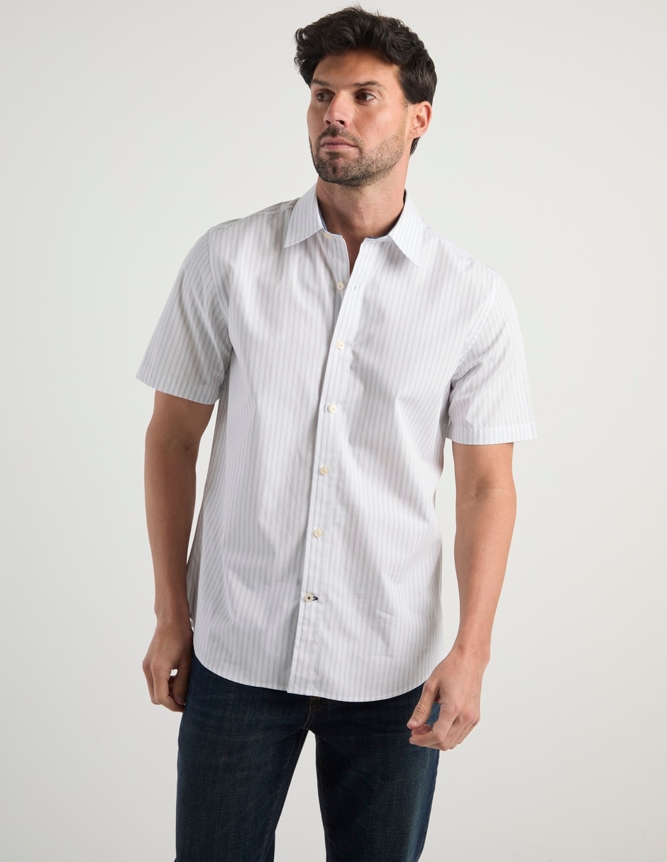Camisa casual de algodón manga corta para hombre 5