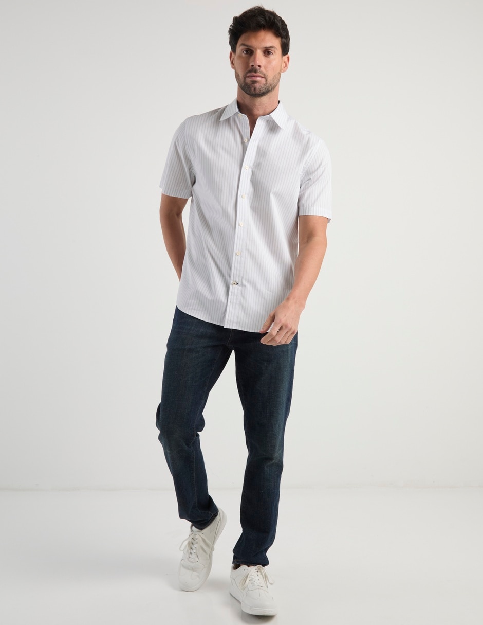 Camisa casual de algodón manga corta para hombre 4