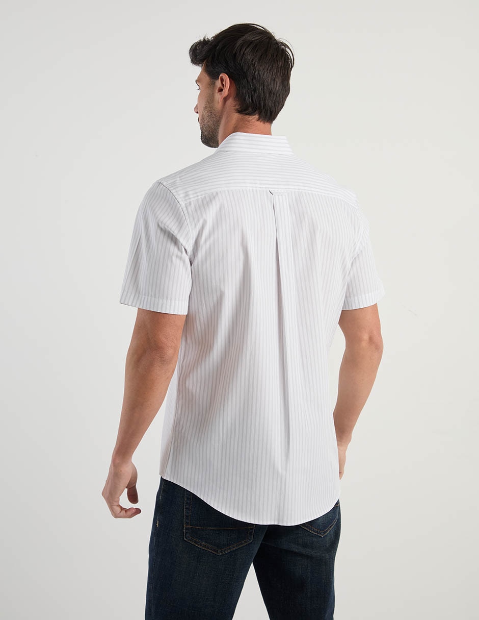 Camisa casual de algodón manga corta para hombre 6